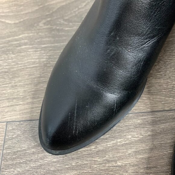 SENSO Biker Moto Buckle Leather Ankle Boots Booties Cut out sides Black Size 6 - Picture 14 of 16